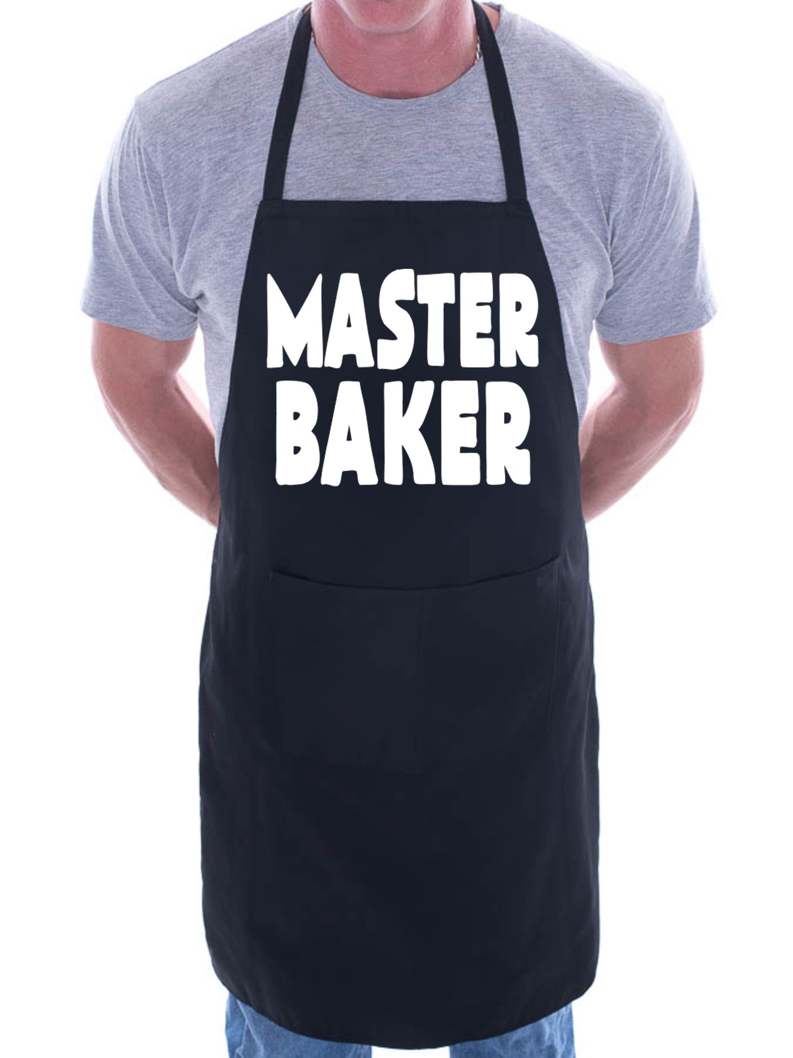 Print4U Master Baker Novelty Cooking Funny Unisex Apron Black