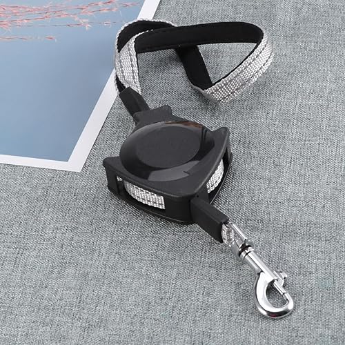 Miniatura 9 de Automatic Retractable Pet Leash Black Ergonomic Handle Long Telescopic Traction Rope for Dog Puppy Cat Training and Easy Grip