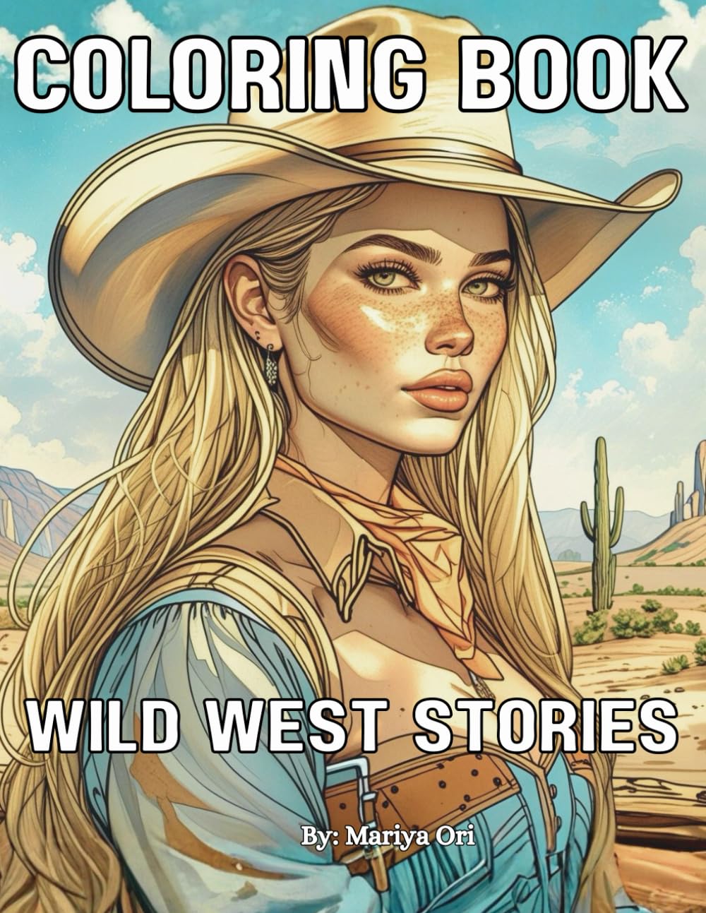 Cowgirls Coloring Book for Adults Wild West Stories: Beautiful Western Cowgirl Designs for Relaxation, Stress Relief, and Creative Fun