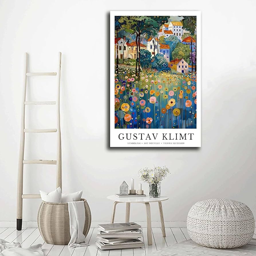 Amazon.com: Canvas Print PosterGustav Klimt Village