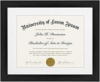 Vista 7 de Americanflat - Portarretratos de diploma de 11 x 14 pulgadas con vidrio inastillable - Úselo como marco de 8.5 x 11 pulgadas con paspartú