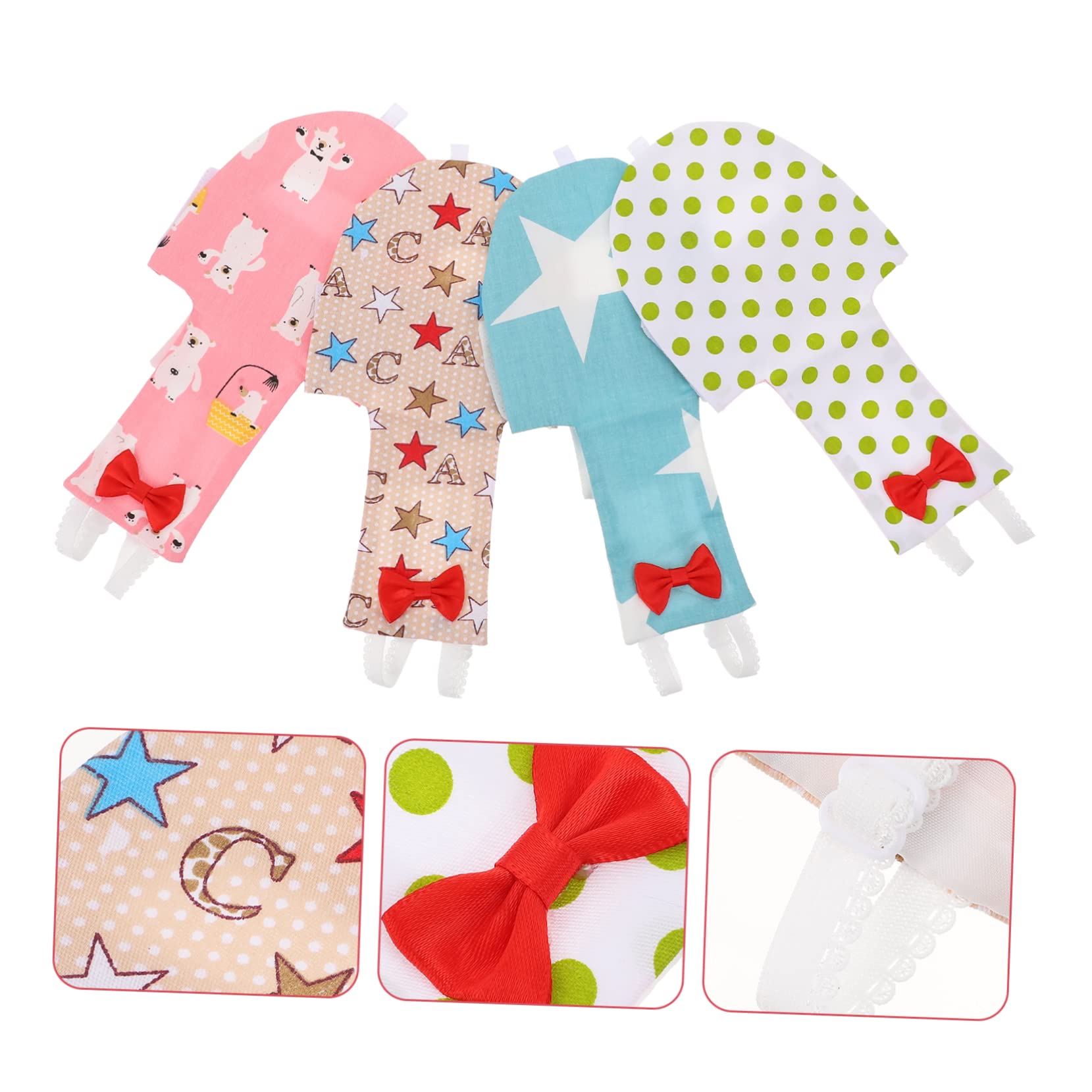 Lot De 4 Couches en Coton pour Oiseaux, Vêtements Légers Et Réutilisables, Taille M, Confortable pour Perroquets Et Petits Oiseaux, Adapté Au Quotidien Et Sorties en Extérieur