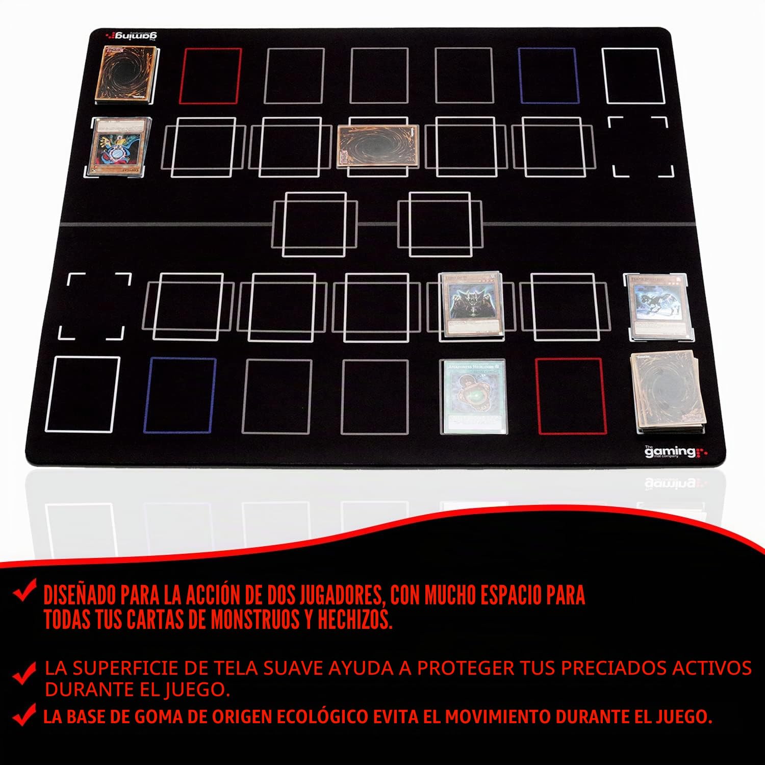 The Gaming Mat Company Tapete Compatible Yu-Gi-Oh! Master 2 Jugadores para Cartas – 59,7 x 66,3 x 0,2 cm Tapete TCG Grande Alfombrilla Mesa Juego Cartas Playmat Yu-Gi-Oh!