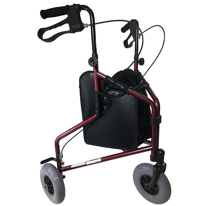 Buy Tuffcare Freedom Aluminum Retractable 3 Wheel Walker with Balloon Tires, Rollator Walker for