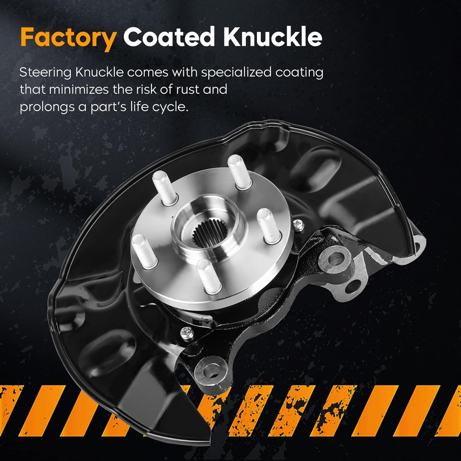 2 Front Steering Knuckles Wheel Bearing Hub Assembly for Toyota Corolla 1.8L FWD 2003-2008, Left Driver and Right Passenger Side, 698-389, 698-388, 698389, 698388, LK029, LK030