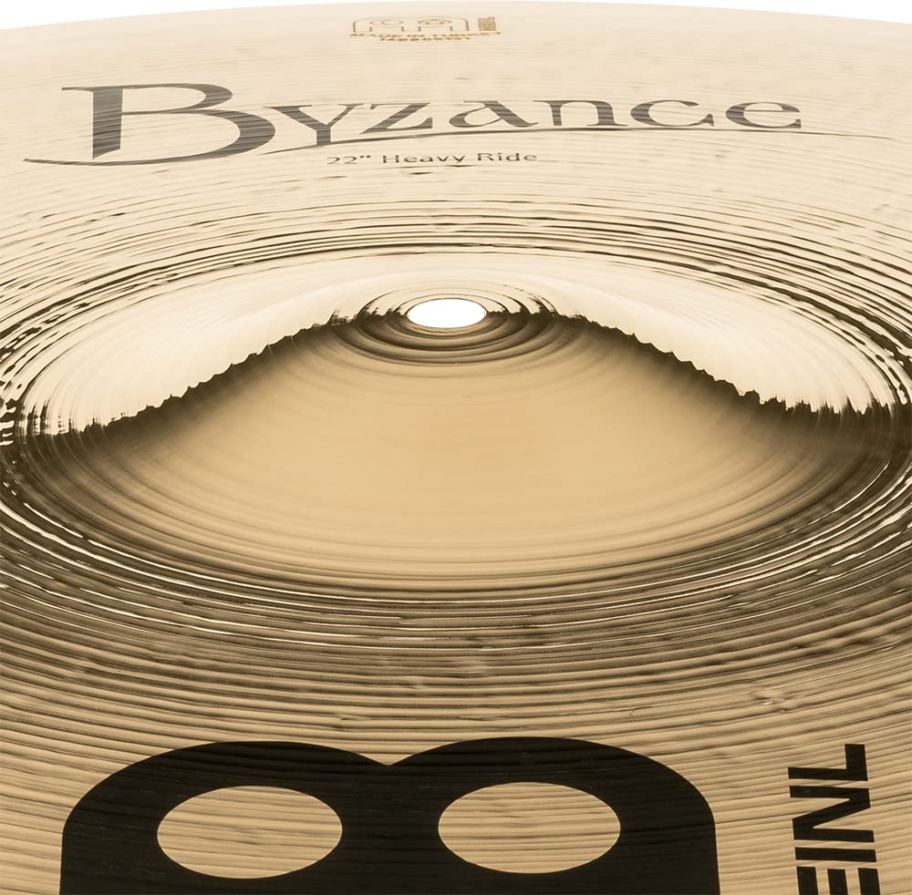 Meinl Cymbals Byzance Brilliant Cymbale Ride Heavy 22 pouces (55,88cm) pour Batterie – Bronze B20, Finition Brillante (B22HR-B)