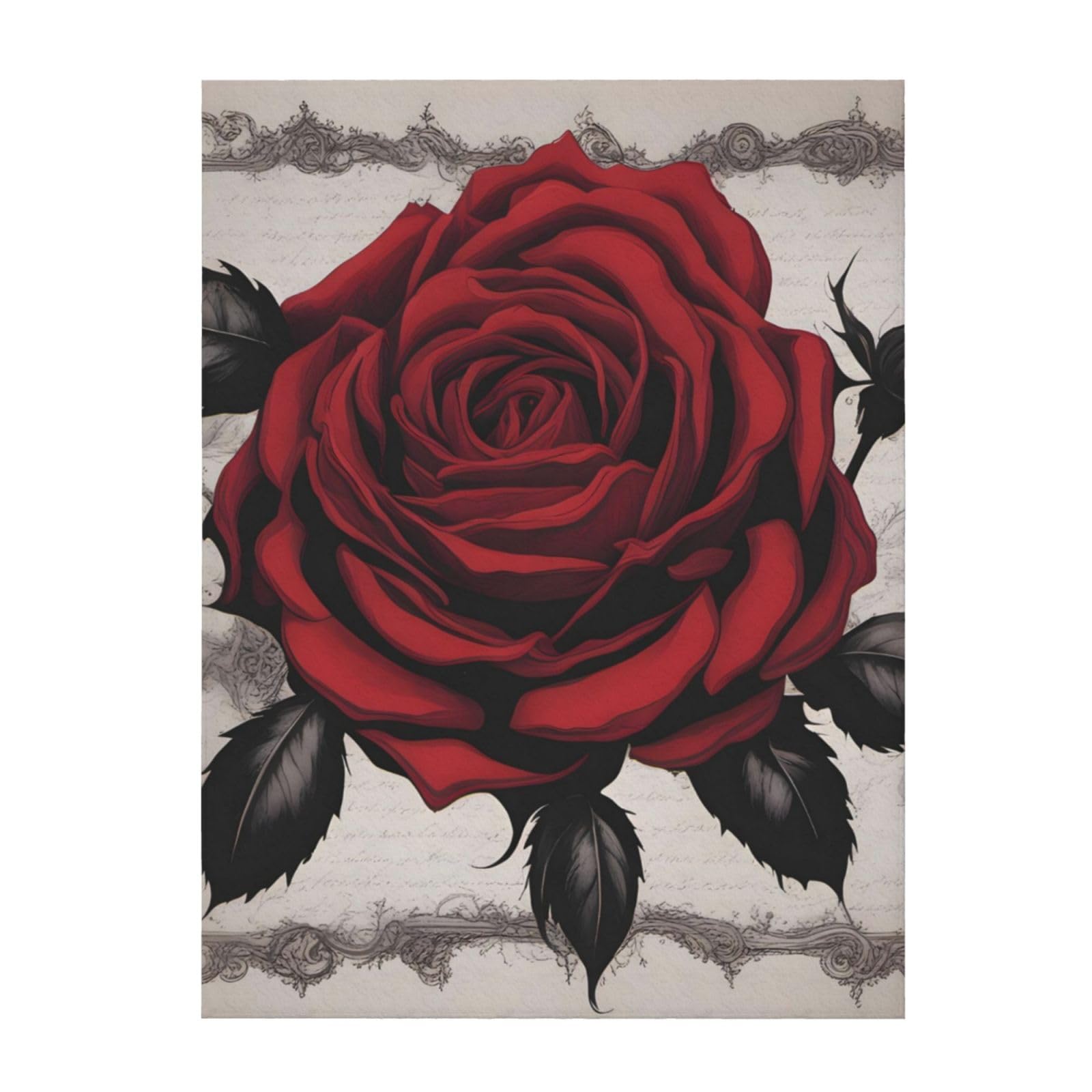 Couverture super douce plaid lit canapé impression rose gothique légère
