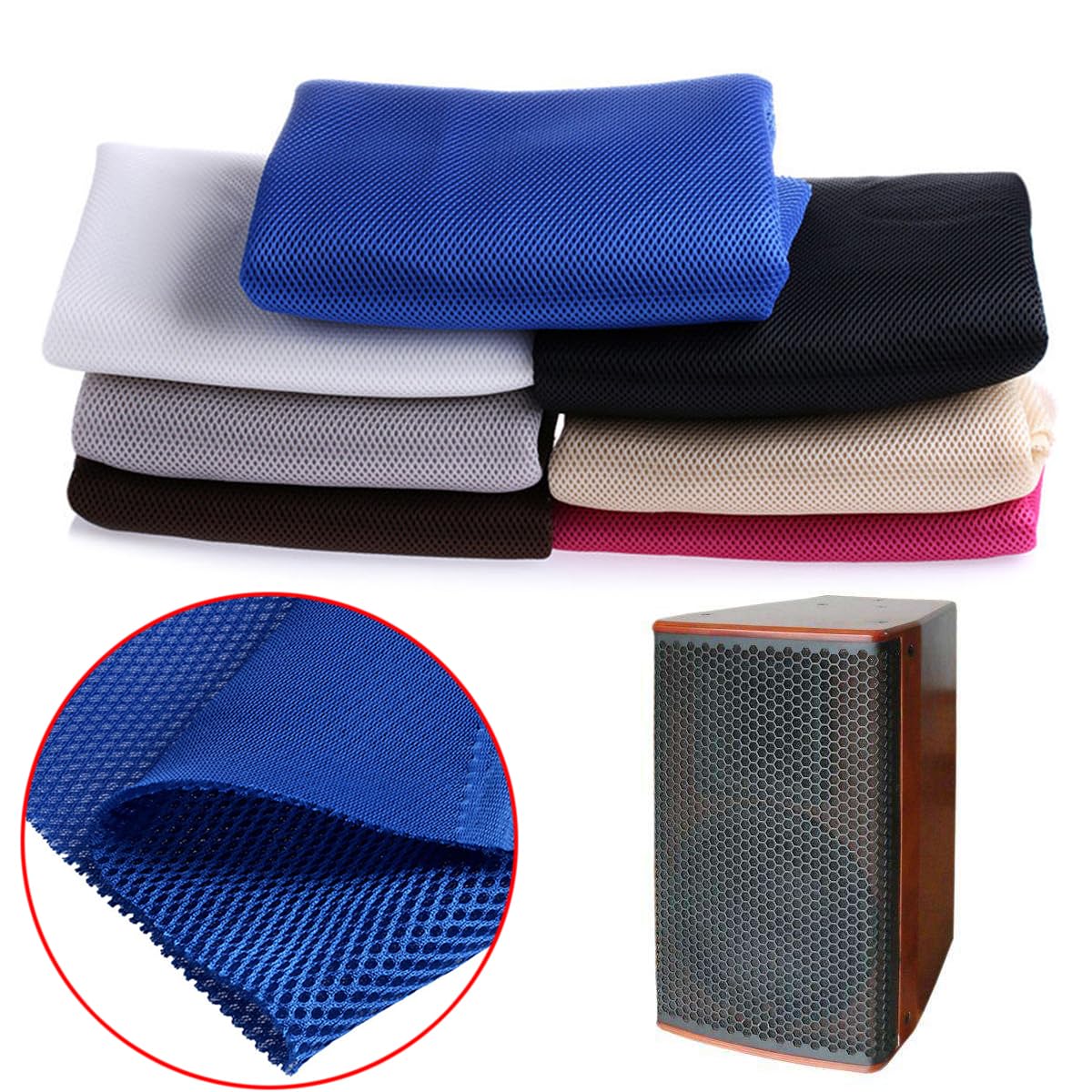 Tessuto per Altoparlanti Rete Griglia Panno Audio Antipolvere 140x50 cm Blue
