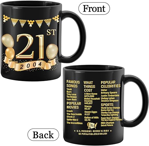 Miniatura 2 de Regalos de cumpleaños 21 para hombres y mujeres, regalo para 21 años, regalos de cumpleaños de 2004, ideas de regalo para hombres de 21 años, 21,30