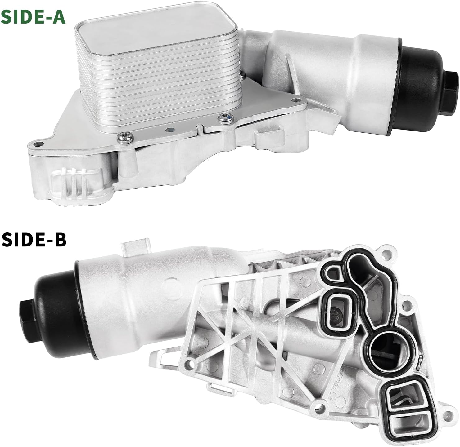 11428585235 Aluminum Oil Cooler Filter Housing Assembly for BMW X1 X2 i8 1.5L 2.0L 2014-2020, for Mini Cooper Clubman Countryman L3 L4 1.6L 2017-2019 Engine Oil Cooler # 11428511391
