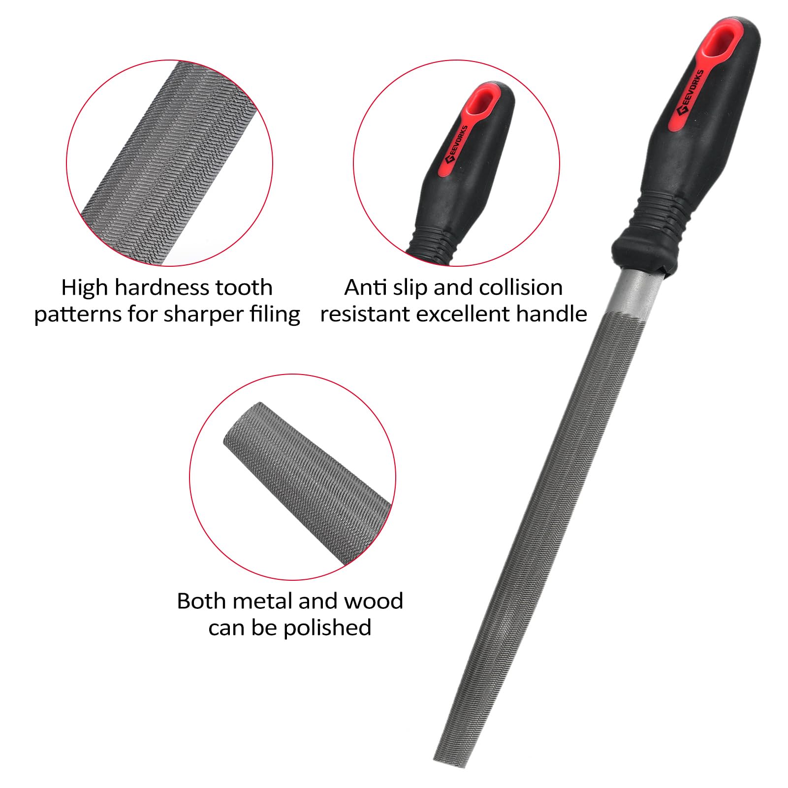 Metal File Set 33Pcs with Portable Bag | T12 Forged Alloy Steel for Metalwork/Woodworking | Half - round/Round/Triangular/Flat Files, 14 Needle Files, Sandpaper & Gloves