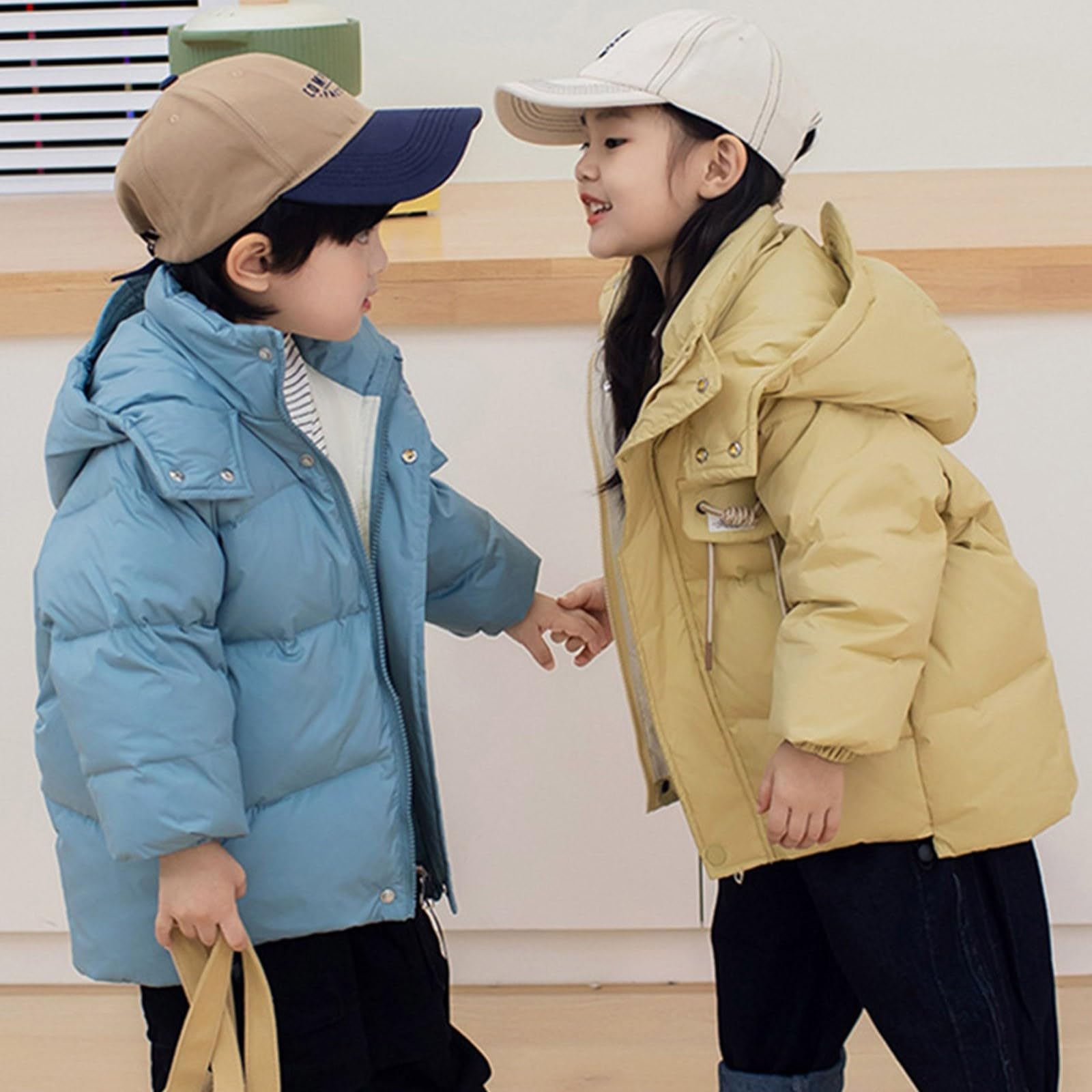 FGUUTYM Niños Niño Bebé Niña Invierno Cálido Grueso Sólido Algodón Manga Larga Chaqueta Acolchada Abrigo Ropa Bebé Niño 68 Primavera