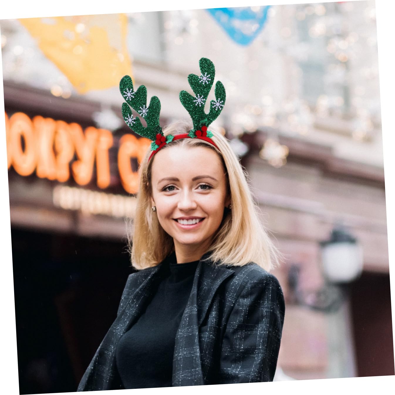 Lurrose 6 Stück Weihnachtsstirnbänder für Frauen Geweihe Elfenhüte Baumdeckel Zuckerstange Stirnband Kopfschmuck für Weihnachtsfeierkostüm