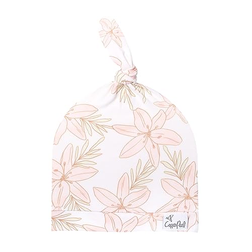 Copper Pearl Gorro de bebé con nudo superior elástico suave Kiana