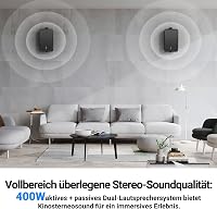 Inwa MZ622 Bluetooth Kültéri Hangfal Pár 400W Vízálló Vezeték Nélküli Stereo 2