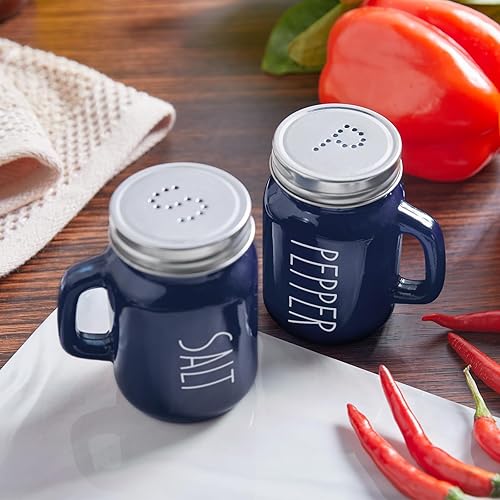 Miniatura 34 de Juego de salero y pimentero turquesa, decoración de cocina verde azulado y accesorios para el hogar, restaurantes, bodas, juego de sal y pimienta