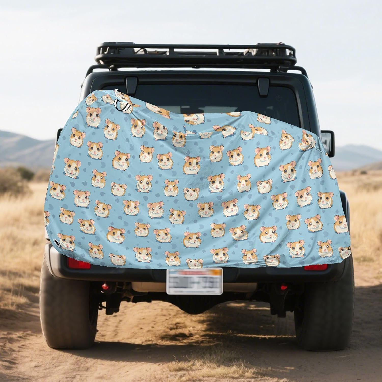 ALAZA Cute Cartoon Hamster Bike Cover Waterproof Outdoor Ebike Bicycle Covers Tarp Protection for 1/2 Bikes, Sun UV Dust Wind Proof