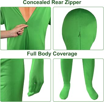 UTEBIT XXL Full Bodysuit Photography Chromakey Unisex Spandex Stretch Adult Costume Disappearing Man Body Suit