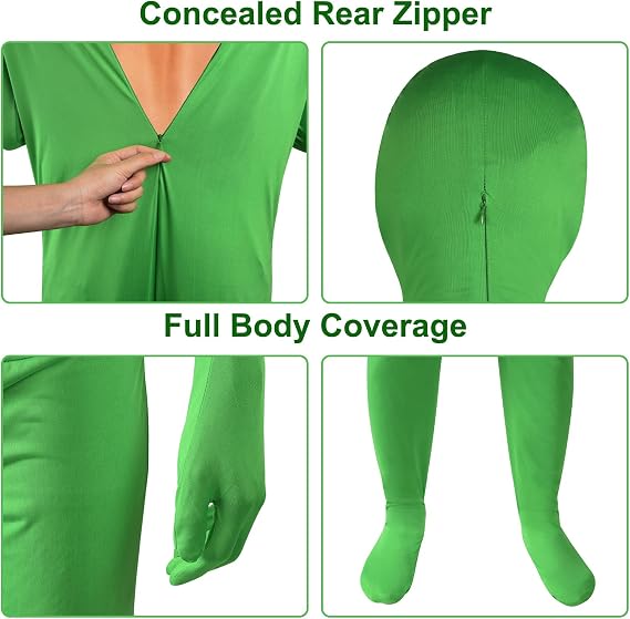 UTEBIT XXL Full Bodysuit Photography Chromakey Unisex Spandex Stretch Adult Costume Disappearing Man Body Suit
