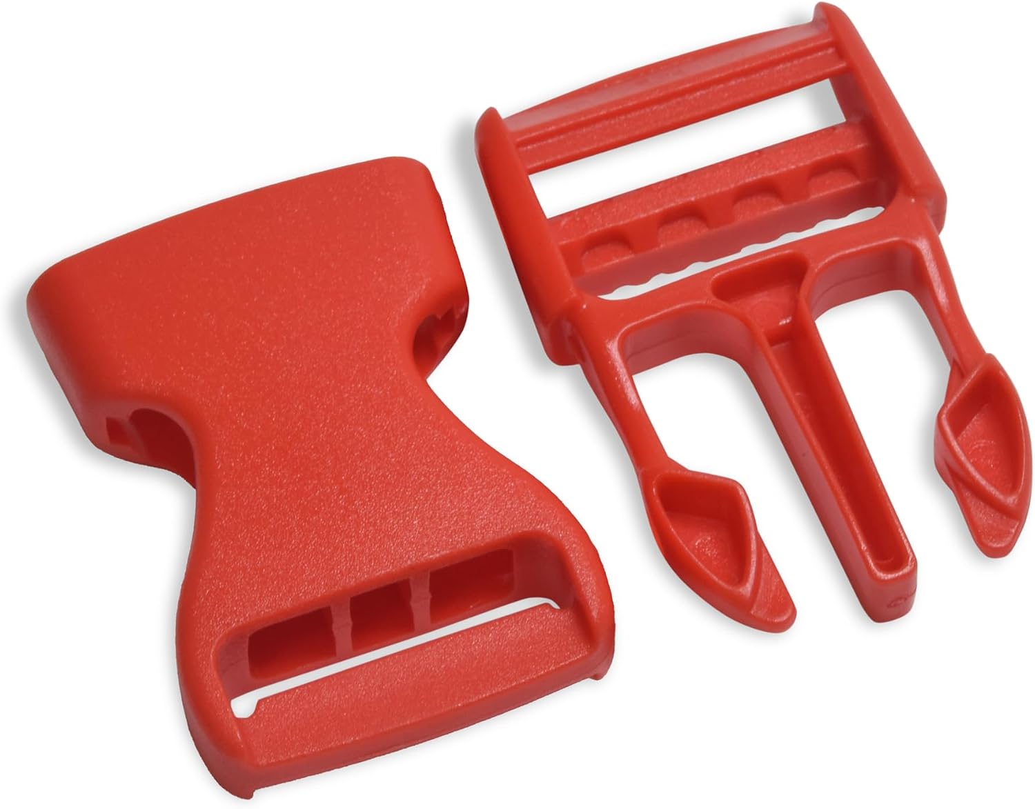4 Pcs Red Buckles for Straps 1 inch Plastic Belt Buckle 25mm Dual Adjustable No Sewing Quick Side Release Plastic Buckle Clips for Backpack Outdoor Paracord Bracelets Pet Collar Craft Accessory
