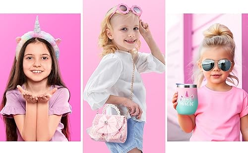 Miniatura 8 de 9 piezas de regalos de unicornio para niñas de 4 a 6 a 8 años, juguetes para niñas pequeñas con unicornio que brilla en la oscuridad, manta cruzada