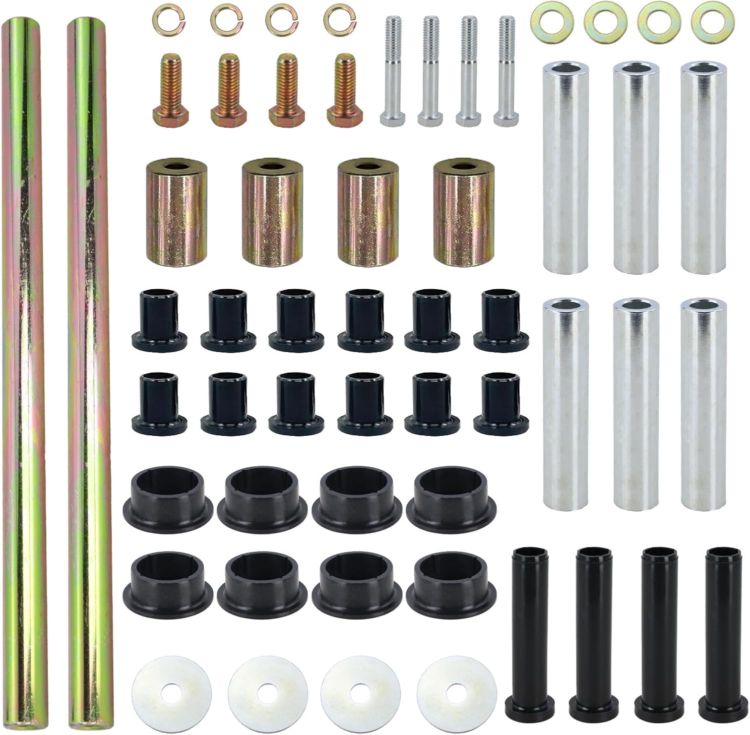 Qagea Rear A-Arm Bushing Shafts Kit Left & Right 5020826 5133806 5434548 Fit for Polaris Sportsman 400 450 500 600 700 800