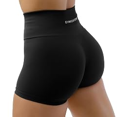 Gymreapers Athletic Seamless Shorts for Women - Squat Proof High Waisted Glute Scrunch Quick Drying Biker Yoga Running