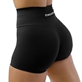 Halo Seamless Shorts for Women - Squat Proof High Waisted Glute Scrunch, Quick Drying Biker, Yoga Running Gym
