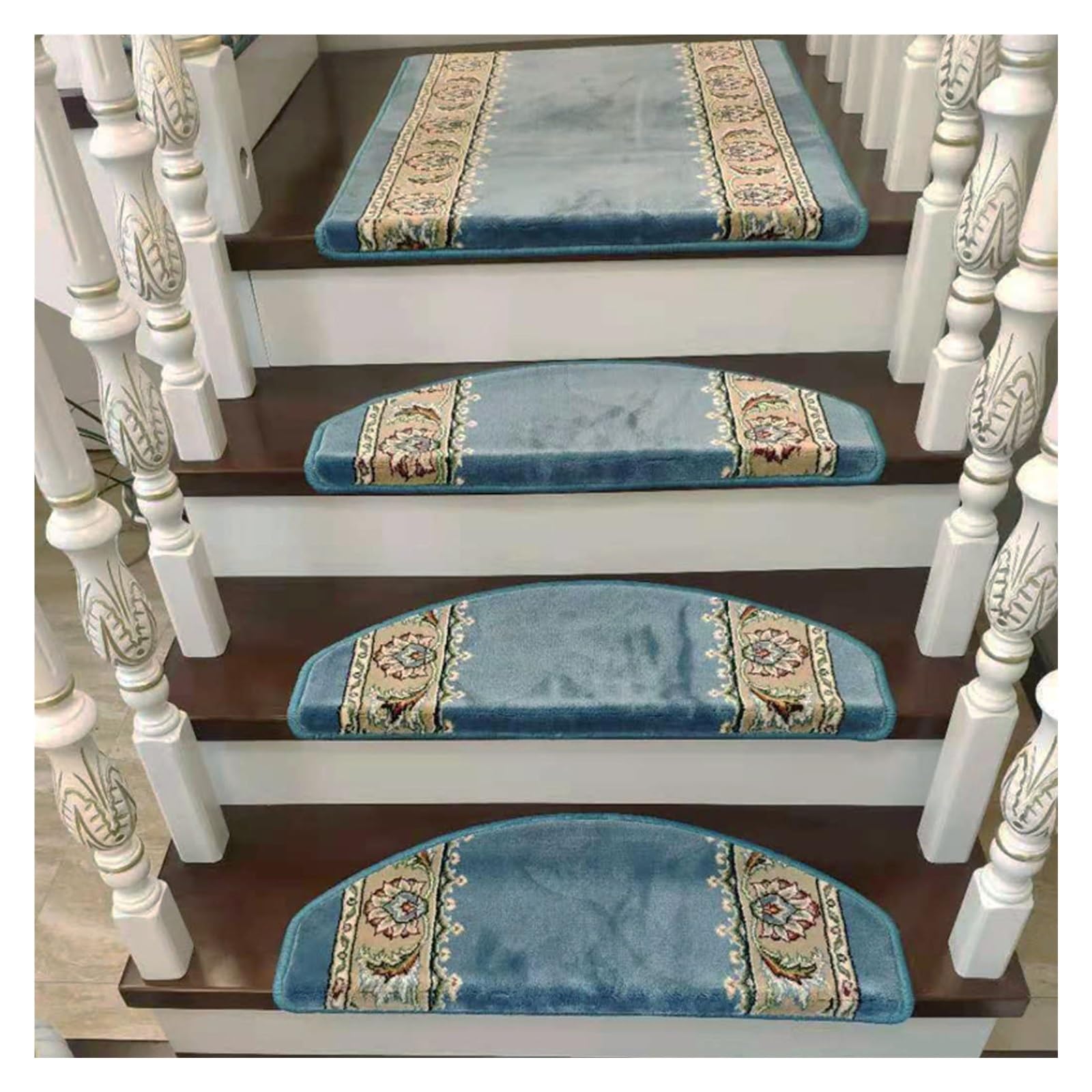 Alfombra de escaleras de madera para evitar caídas con base autoadhesiva suave
