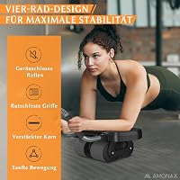 Amonax Hasizom Roller Kerékkel, Párnázott Térdrögzítővel, Férfiaknak és Nőknek 2