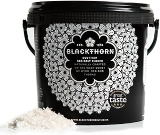 Blackthorn Scottish Gourmet Sea Salt Flakes - Natural and Unrefined, 50oz Resealable Tub