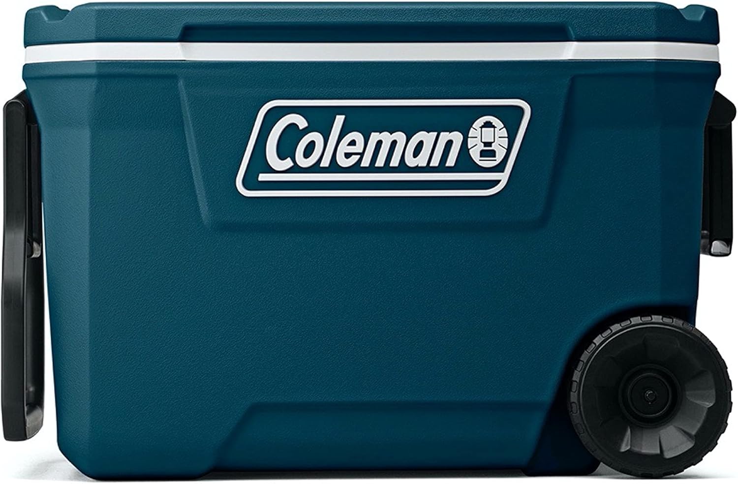 Coleman 316 Series Insulated Portable Cooler with Heavy Duty Wheels, Leak-Proof Wheeled Cooler with 100+ Can Capacity, Keeps Ice for up to 5 Days Space Blue 62qt