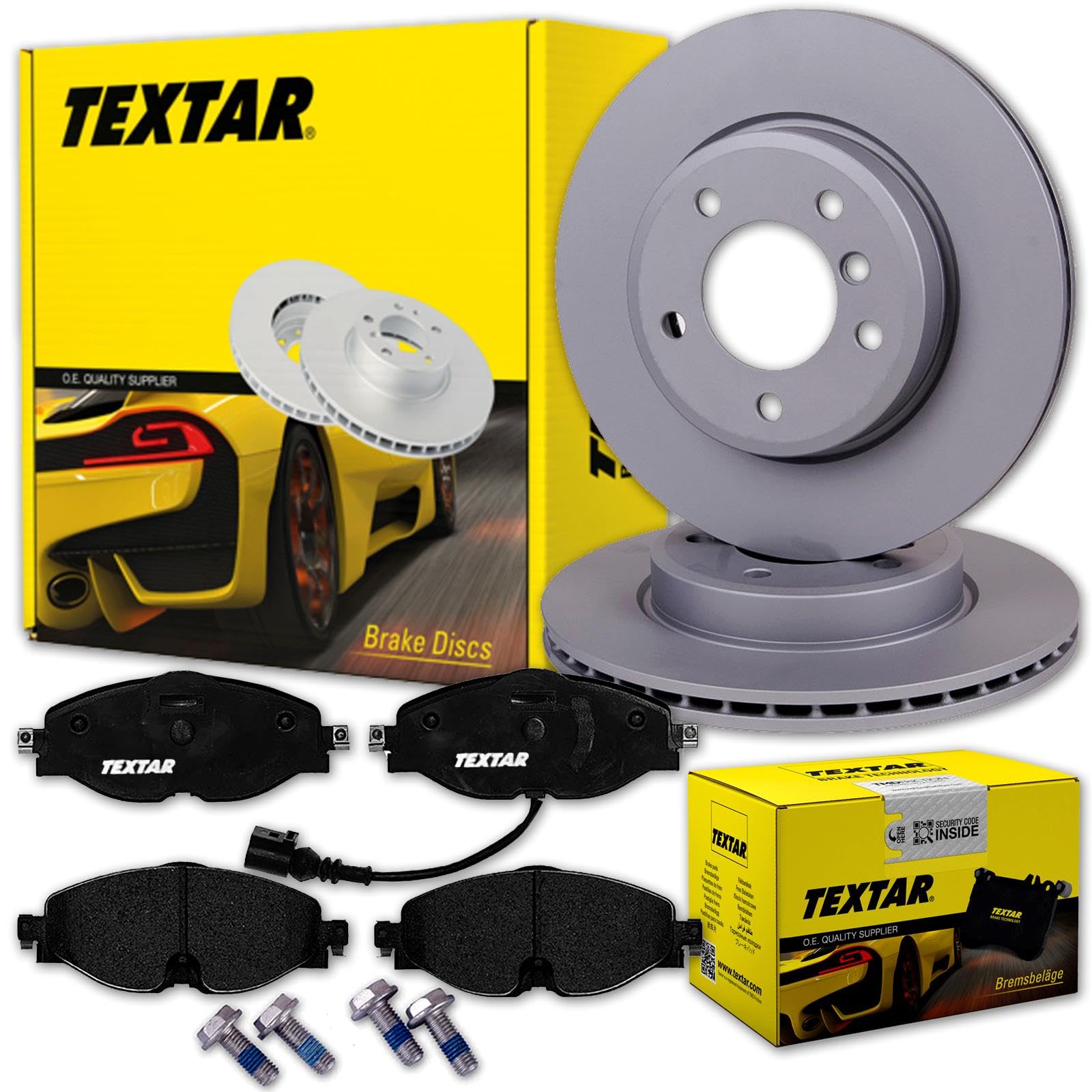 Textar Bremsscheiben 312mm Beläge vorne | 92120505 + 2568301 für Golf 7 2 Passat 3G