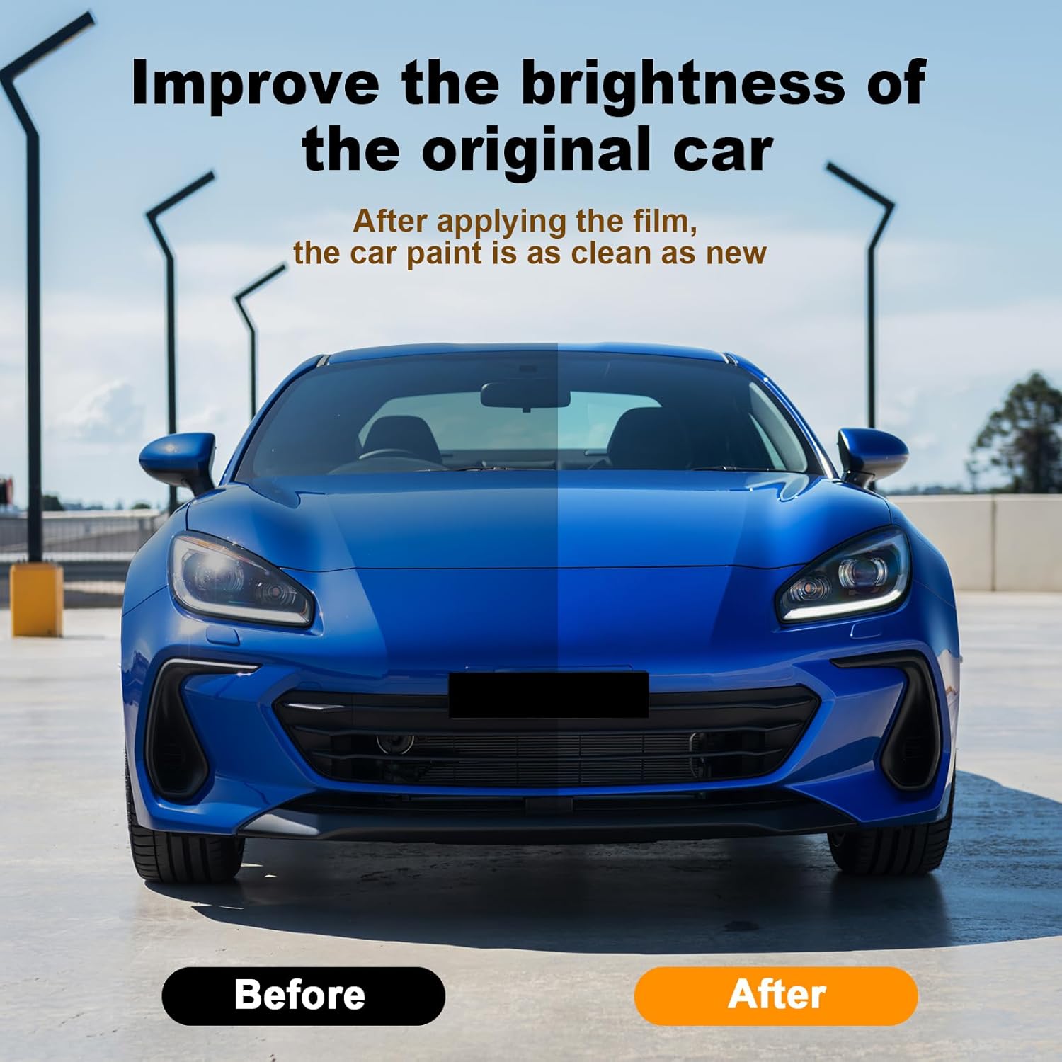 for Subaru BRZ 2021-2025 Clear Car Pre-Cut Paint Protective Film Self Adhesive TPU Rainproof Waterproof HD Scratch Protector Exterior Accessories (Front Bumper&Headlights 6Pcs)