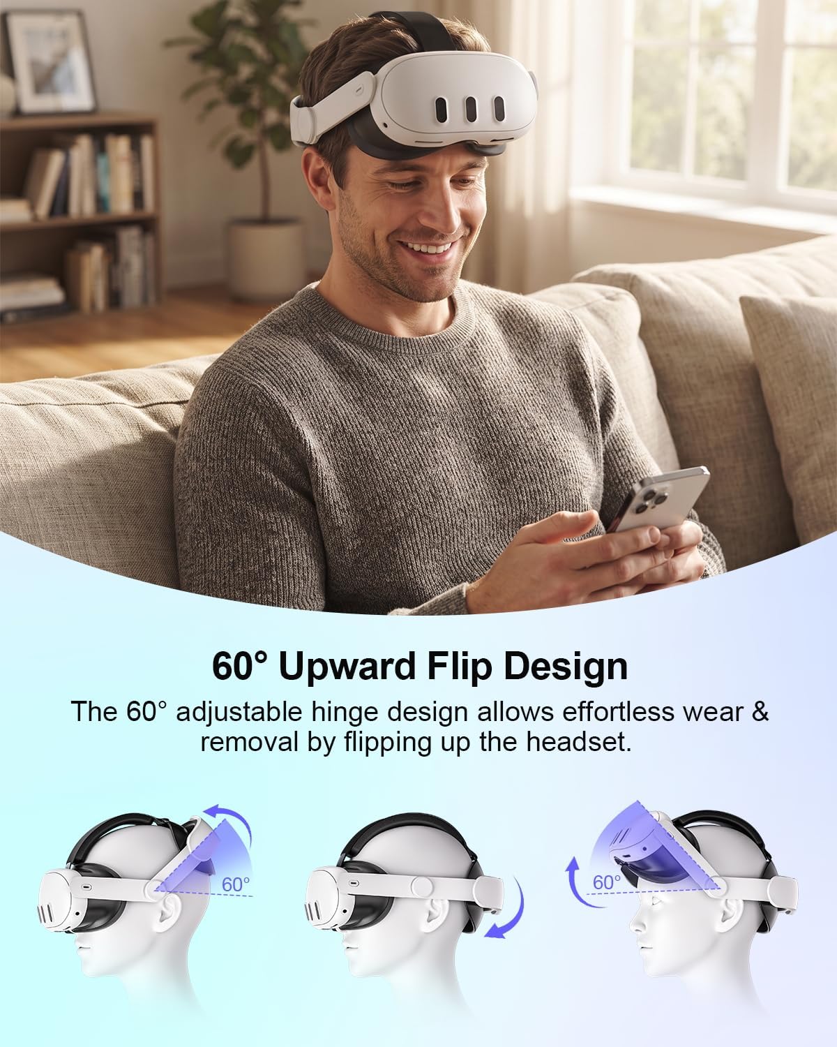 Head-Strap-for-Meta-Quest-3S/Quest 3, Adjustable Elite Headstrap
