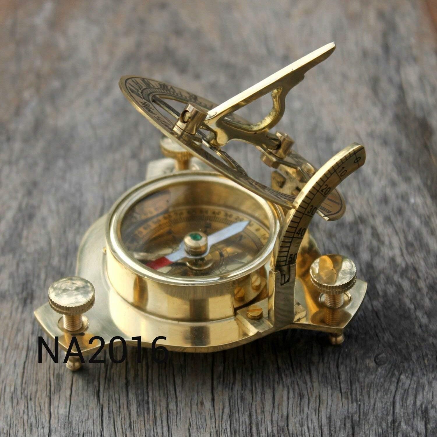 New Vintage Maritime West London Sundial Compass Nautical Brass Compass Pocket Gift