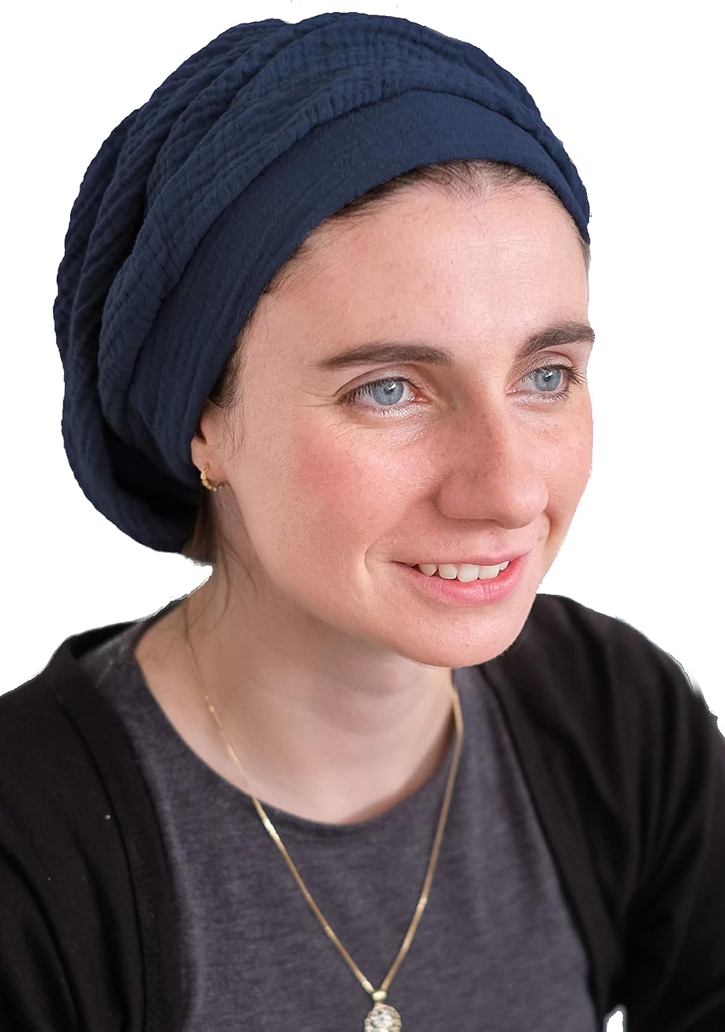 Ermandina Soft Breathable Head Wrap – Adjustable Lightweight All-Day Comfort Tichel Beret Style Jewish Head Covering - Image 3