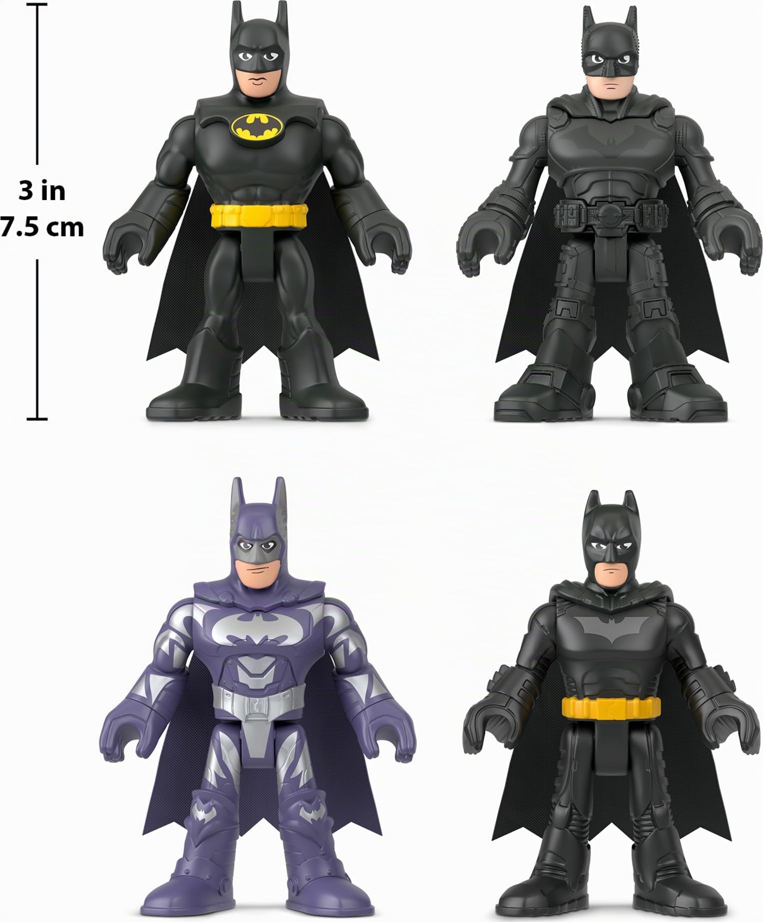 Fisher-Price Imaginext DC Super Friends Batman Toys Kit commémoratif 85e anniversaire avec style film pour les fans à partir de 3 ans