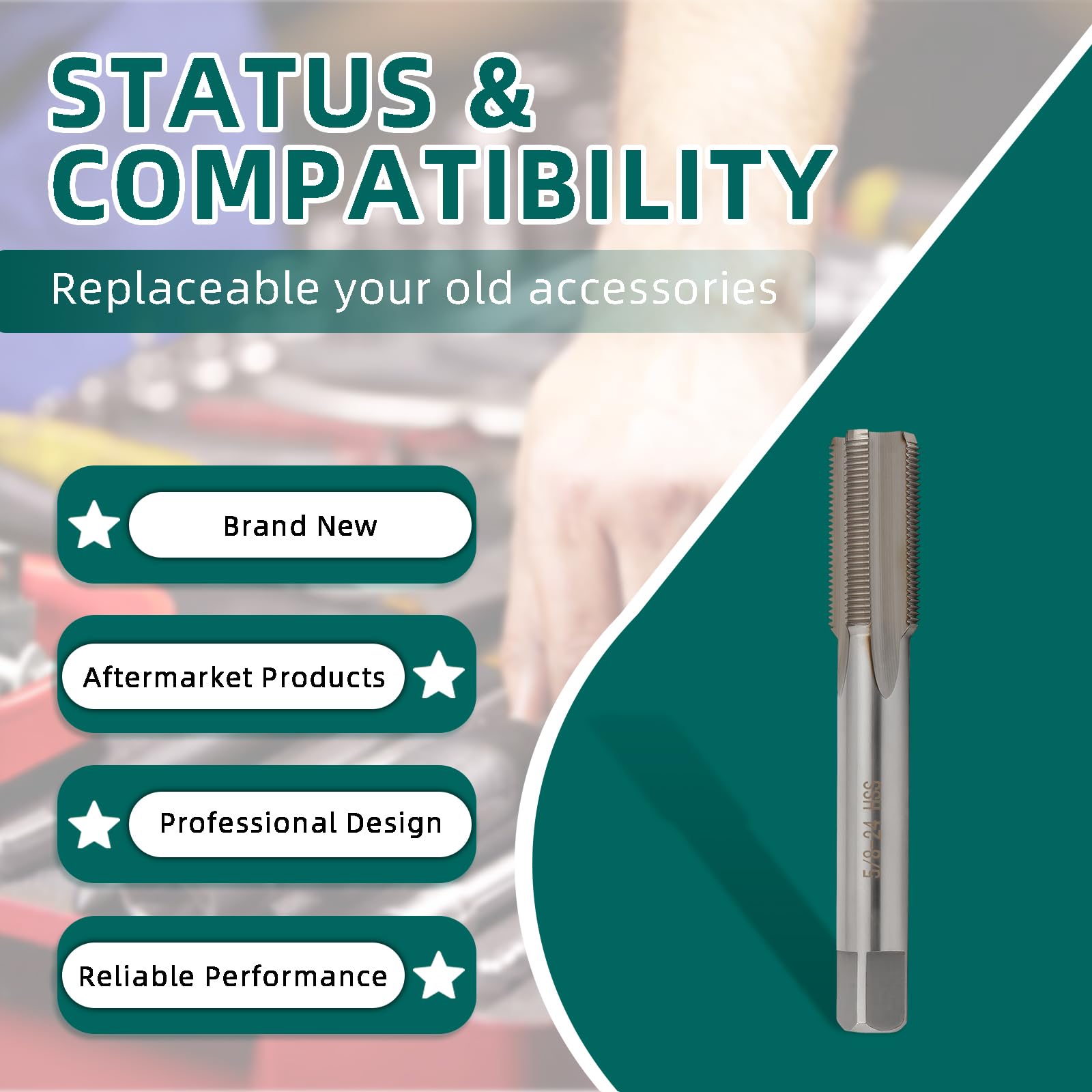 Nuovo HSS 5/8-24 UNEF Set Parti Rubinetto Filettato E Stampo - Foto 7