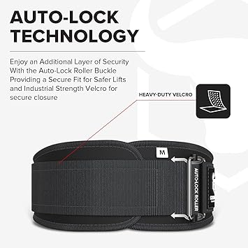 Weight Lifting Belt for Men and Women - Great for Squats, Deadlift, Lunge, Exercises and Training - Best for Olympic, Cross-Training and Bodybuilding Workout