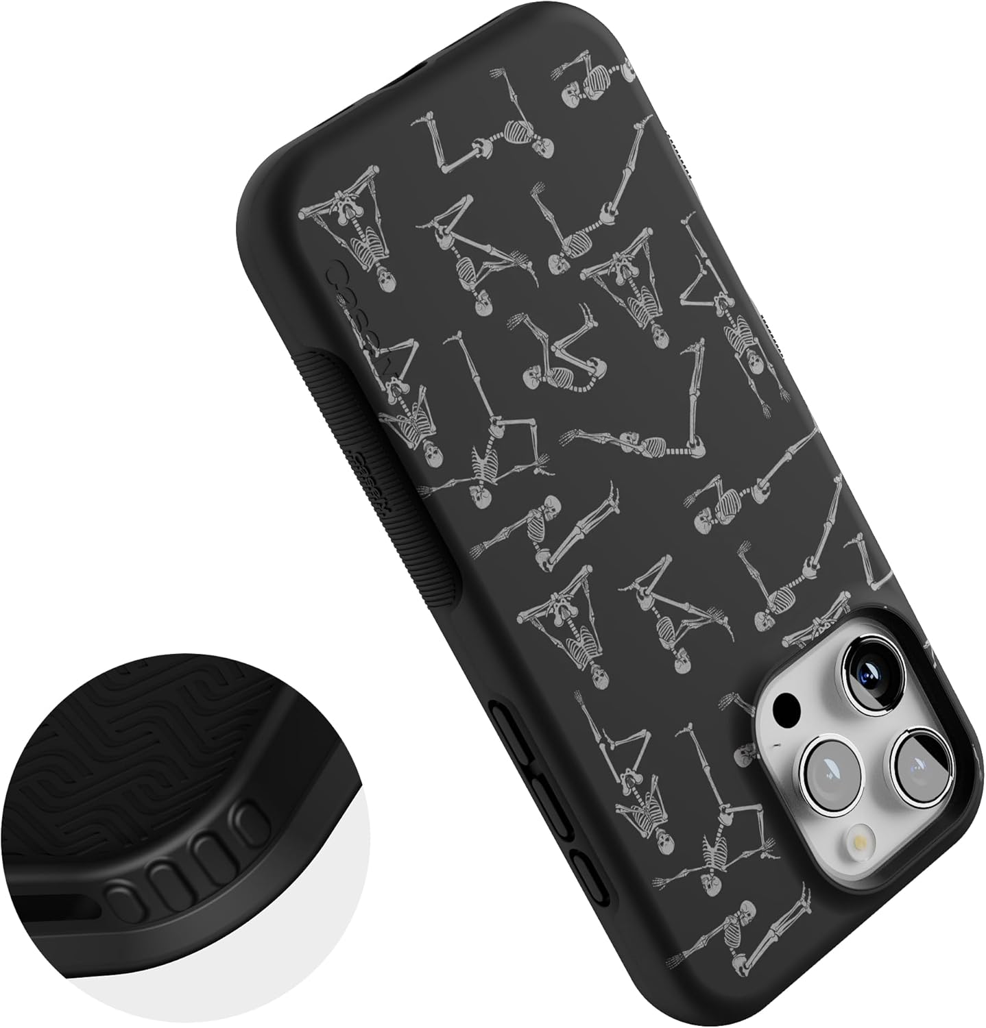 Casely iPhone 16 Pro Max Case | Corpse Pose | Skeleton Yoga | Bold Protective Design | Compatible with MagSafe - Image 3