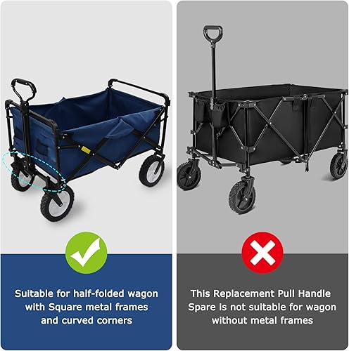 Miniatura 2 de Mango de repuesto de repuesto para carrito de camioneta, adecuado para accesorios de mango de carrito de campamento al aire libre (no incluye vagón)