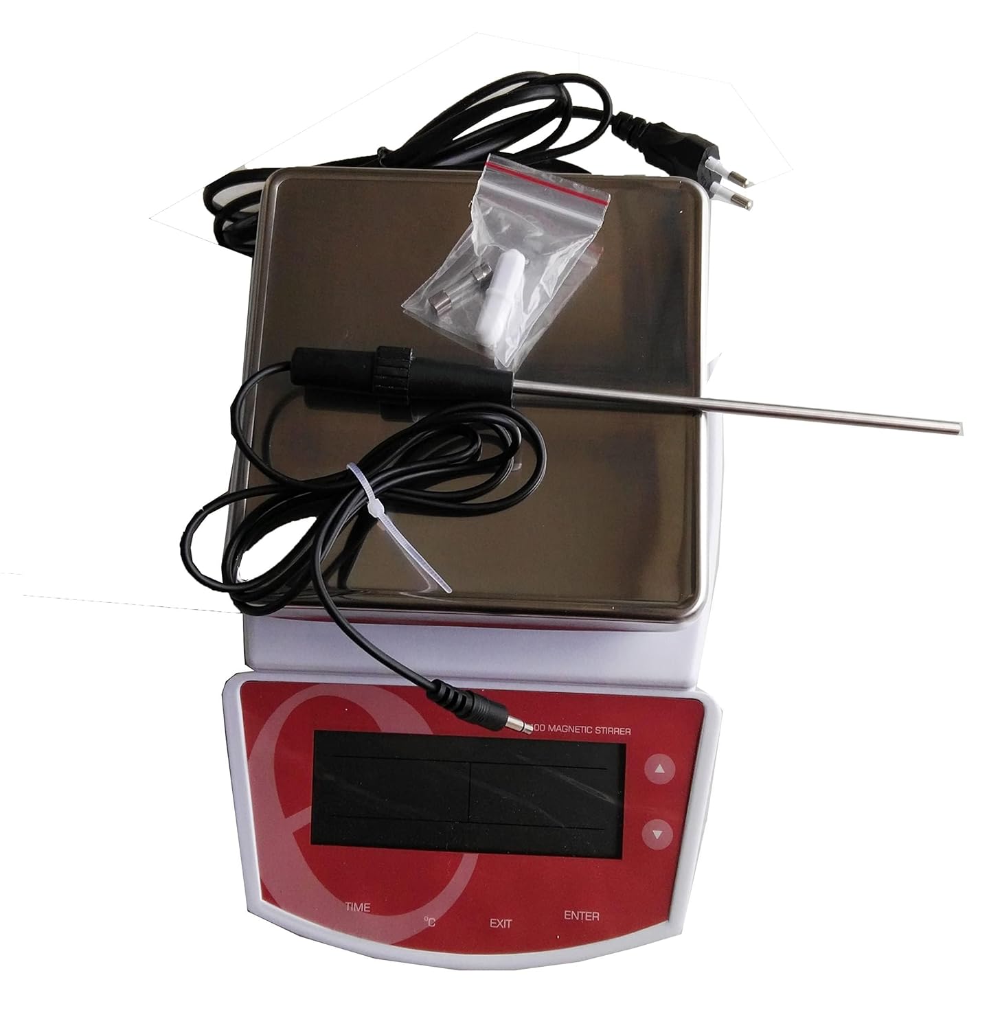 Hot Plate Magnetic Stirrer Digital Thermostatic Magnetic Stirrer with LCD Display Maximum Stirring Capacity 2 Litersof Max Temperature 400 Degree Celsius