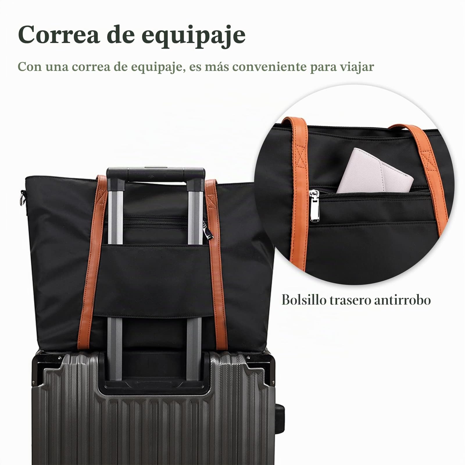 Bolso Totes para Mujer Maletín para Portátil de 15.6 Pulgadas Bolsa de Hombro de Casual Bolsos de Mano Señora Bolsos Bandolera para Viajes Escolares Trabajo Negro