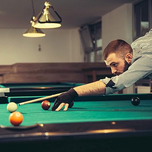 Miniatura 7 de TOBWOLF 20 guantes de piscina, nailon de 3 dedos, guantes de billar, guantes de billar para mano izquierda y derecha, guantes transpirables para