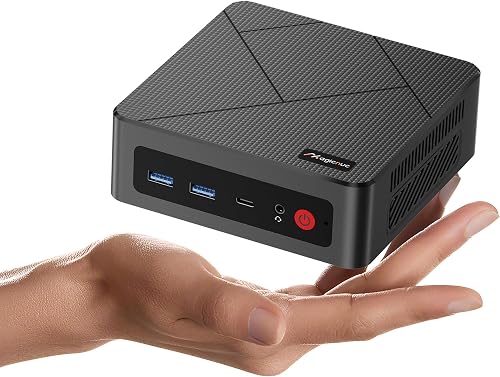 AS1 Mini PC, Ryzen 5 3550H Processor Mini Computer 4 Core/8 Thread(Up to 3.7GHz), 16GB DDR4, 512GB PCIe3.0 SSD, Dual LAN, Wi-Fi5/BT5.0, Mini Desktop for Home, Office