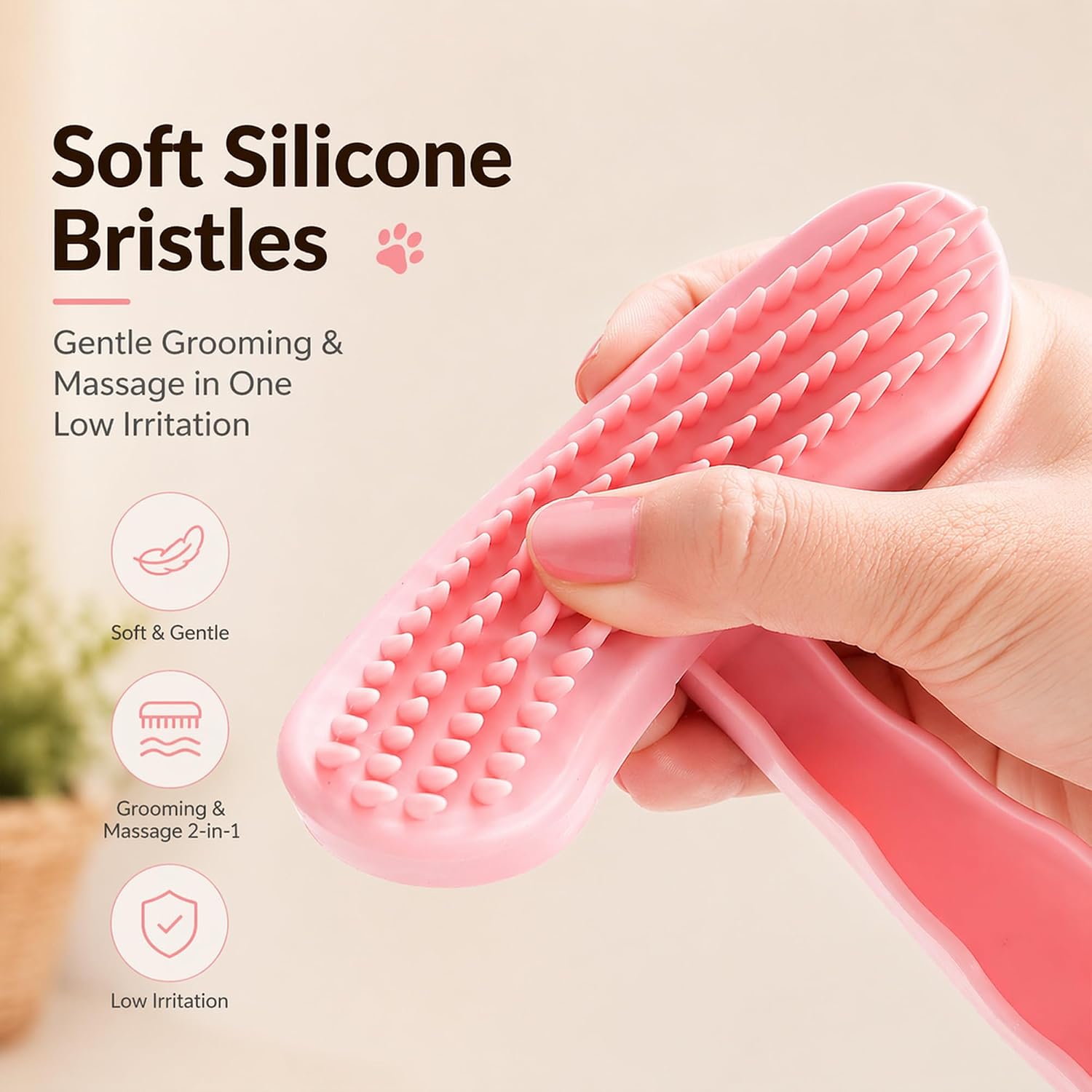 Soft Silicone Guinea Pig Brush for Grooming Ferrets & Small Pets image 4