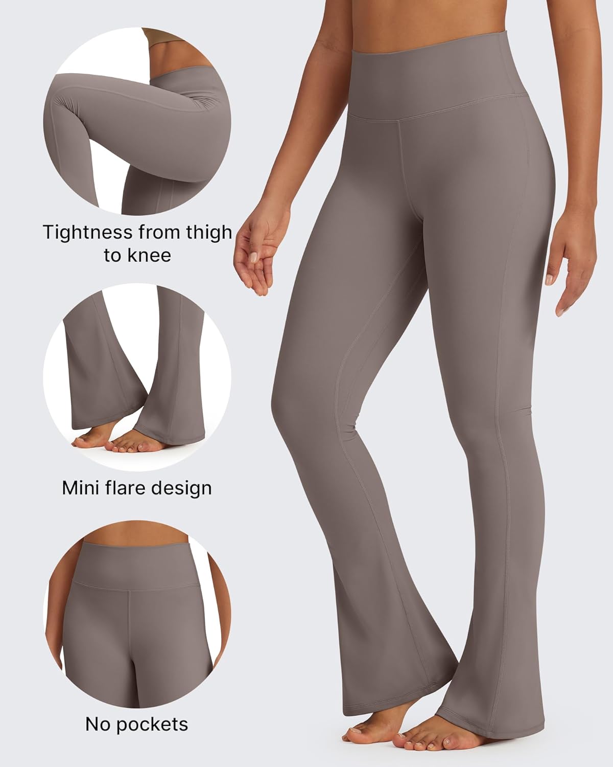 G4Free BareFeel Yoga Pants Women High Waisted Flare Leggings Soft Bootcut Wide Leg Flared Pants 29"/31"/33" - Image 3