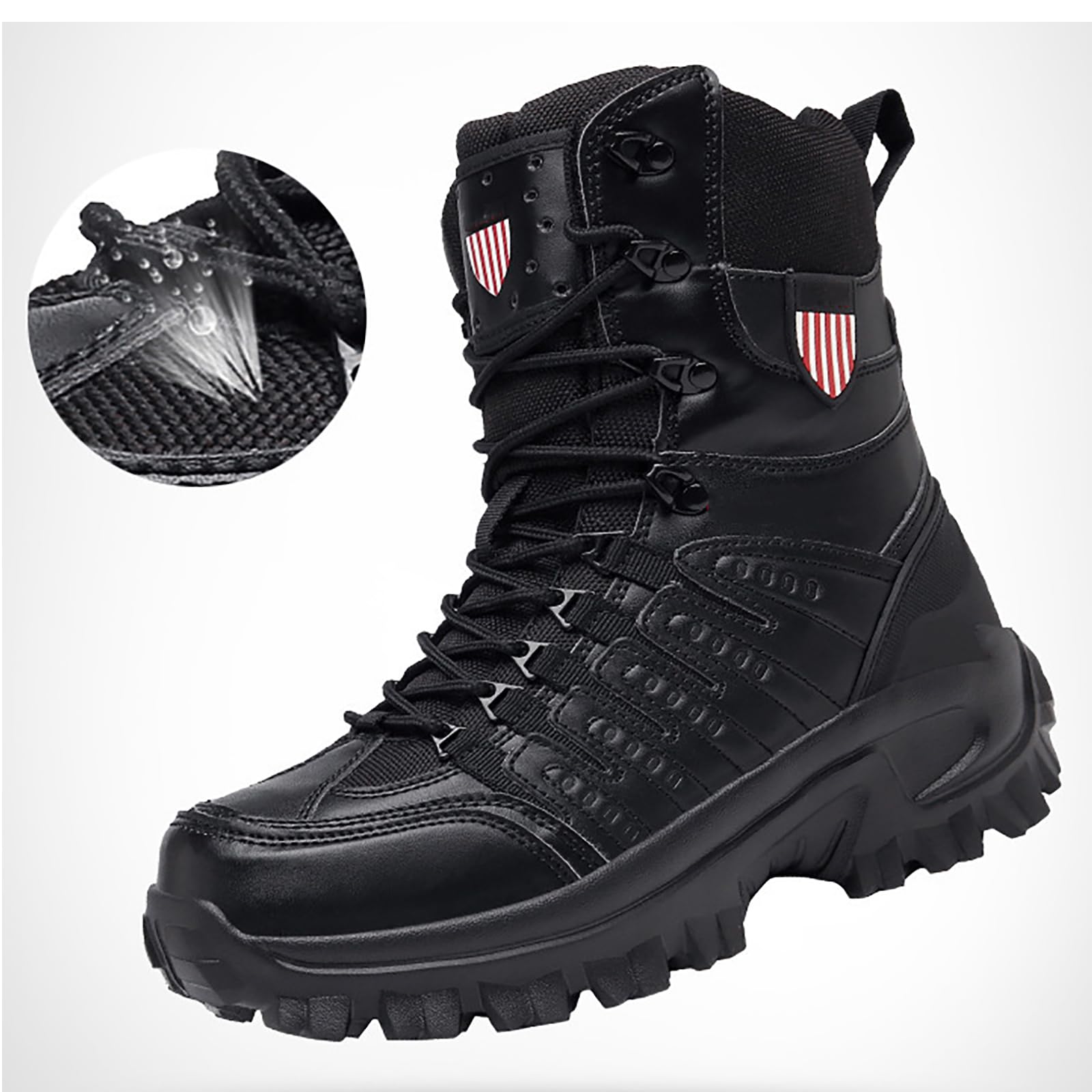 Taktyczne buty bojowe, Męskie taktyczne buty bojowe do pieszych wędrówek po pustyni Piaskowo-czarne EU 39-47(Sand,47 EU)