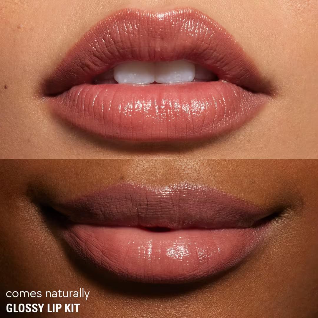 Amazon.com : KYLIE Glossy Lip Kit contoured shades + glossy finish